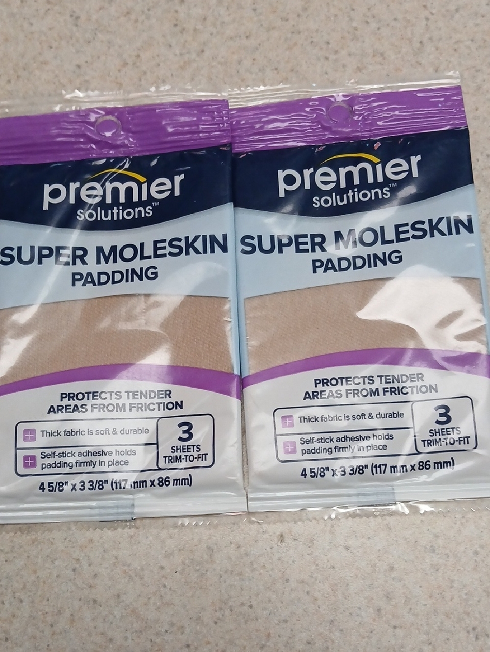 adidas purple and tan Super Moleskin Padding (2 packs)